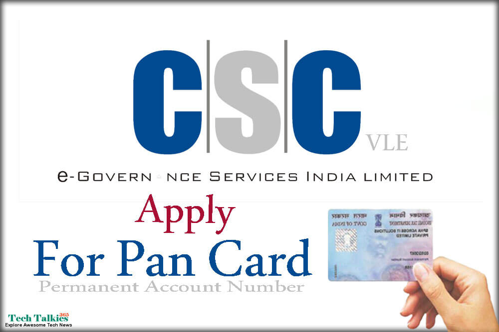 Apply for Pan Card By CSC [Common Service Center]