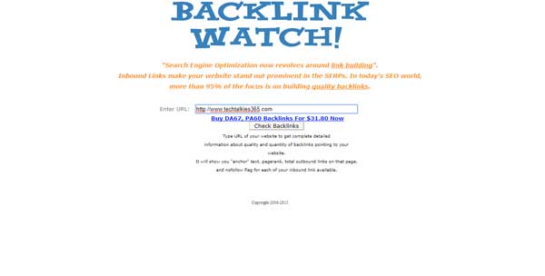 Check out Backlinkwatch