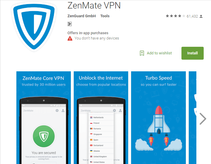 Zenmate VPN Best Free Unlimited VPN Apps for Android 2023 to Stay Private and Secure