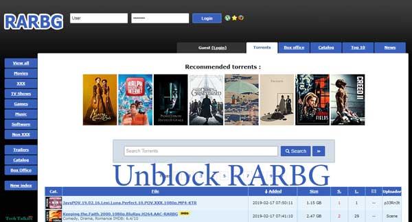 Unblock RARBG Proxy Torrents