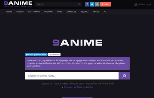 9anime.to Site Watching online Anime Shows